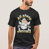 T-shirt Tous les moutons vont à Jannah Eid Al Adha Moubara (Devant)