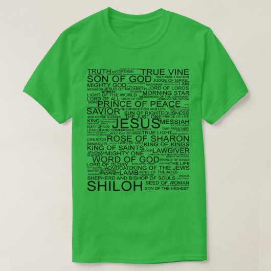 T-shirt Tous les noms de Jésus-Christ (Design devant)