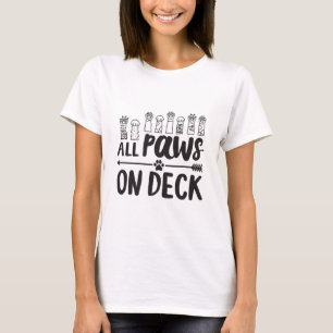 T-shirt Tous les pattes sur Deck-Vert Citations de chien c