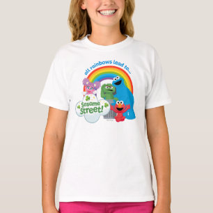 T-shirt Tous les Rainbows mènent à Sesame Street