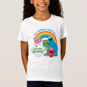 T-Shirt Tous les Rainbows mènent à Sesame Street