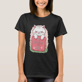 T-shirt Tous les sentiments sont ok, joli chat chaton, fem