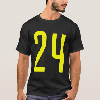 T-shirt Tous les Sports Fan Favori Jaune Numéro 24 Jersey