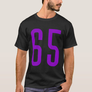 T-shirt Tous les Sports Fan Favori Purple Numéro #65 Jerse