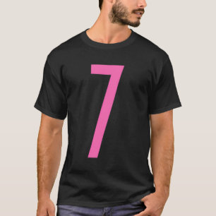 T-shirt Tous les Sports Fan Favori rose Numéro 7 Jersey