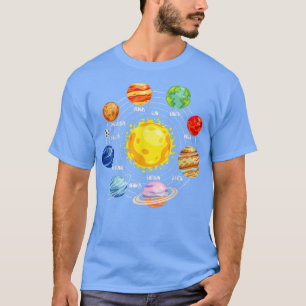 T-shirt Tous les systèmes solaires Planètes Astronaut Scie