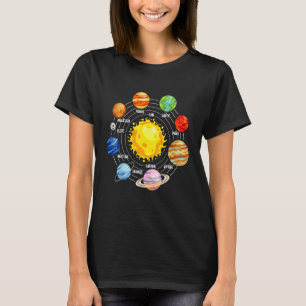 T-shirt Tous les systèmes solaires Planètes Astronaut Scie