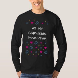 T-shirt Tous mes Grandkids-Petits-enfants ont des pattes