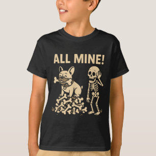 T-shirt Tous mes os de squelette de chien d'Halloween