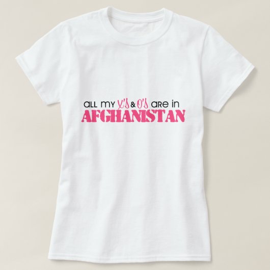 T-shirt Tous mes x et o sont en Afghanistan (Design devant)