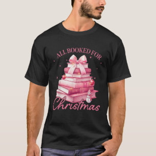 T-shirt Tous Réservés Pour Noël Livre Rose Bow Coquette Tr