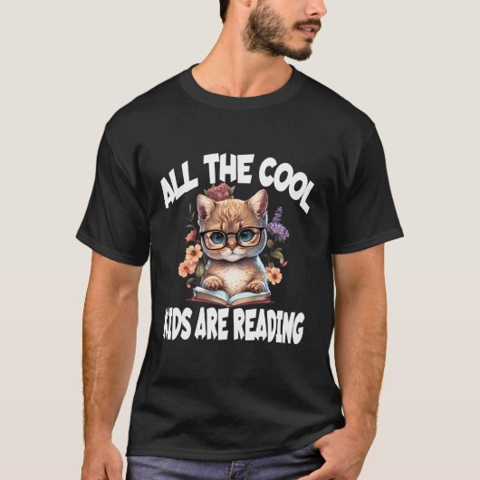 T-shirt Tous Sont Lecture Chat Pour Lecteurs (Devant)