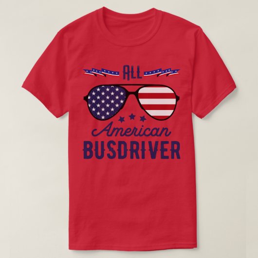 T-shirt Tous US Busdriver 4 juillet Lunettes de soleil (Design devant)