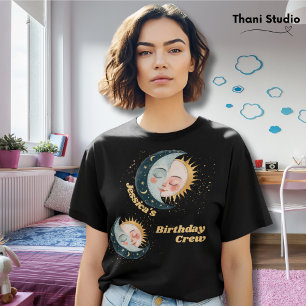 T-shirt Tout âge Vintage Pyjama céleste Anniversaire Noir