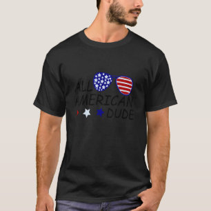 T-shirt Tout American Dude Patriot Sunglass 4 juillet Mem