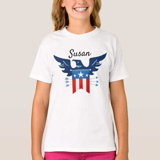 T-shirt Tout American Eagle & Flag Patriotic (Devant)