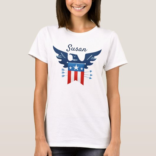 T-shirt Tout American Eagle & Flag Patriotic (Devant)