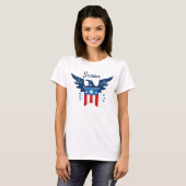 T-shirt Tout American Eagle & Flag Patriotic (Devant entier)
