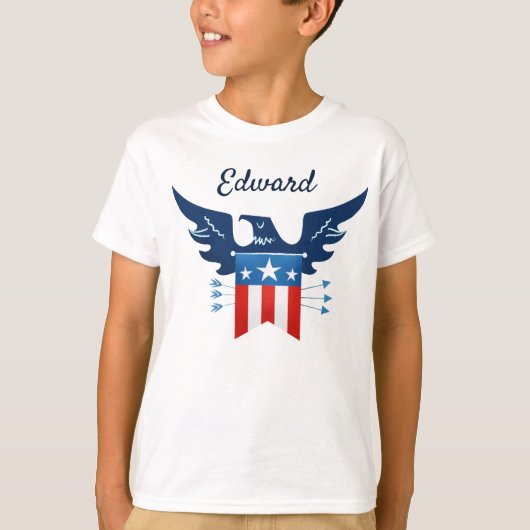 T-shirt Tout American Eagle & Flag Patriotic (Devant)