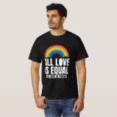 T-shirt Tout amour est la même fierté LGBT Egalité des dro (Devant entier)