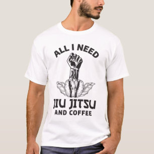 T-shirt Tout Ce Dont J'Ai Besoin, Jiu Jitsu Et Café