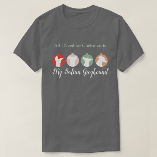 T-shirt Tout ce dont j'ai besoin pour Noël, c'est mon terr (Design devant)