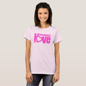 T-shirt Tout ce dont vous avez besoin est d'amour dames t- (Devant entier)