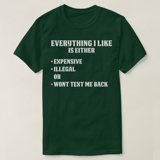 T-shirt Tout ce que j'aime (Design devant)