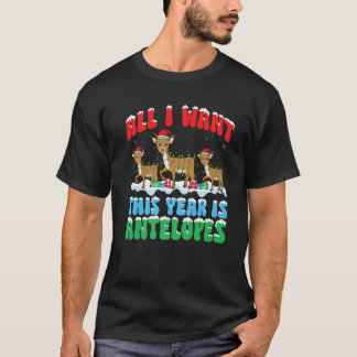 T-shirt Tout ce que je veux cette année est Antelope Porta