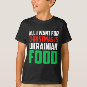 T-shirt Tout ce que je veux pour Noël, c'est de la nourrit