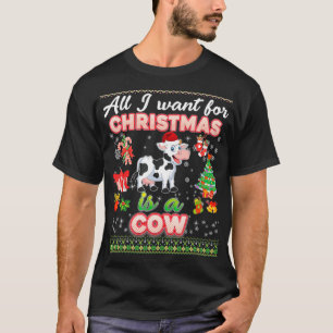 T-shirt Tout Ce Que Je Veux Pour Noël C'Est Un Chandail V
