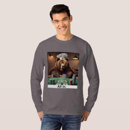 T-shirt Tout dans une longue manche (Devant entier)