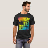 T-shirt Tout droit devant le plus grand cadeau LGBT Rainbo (Devant entier)