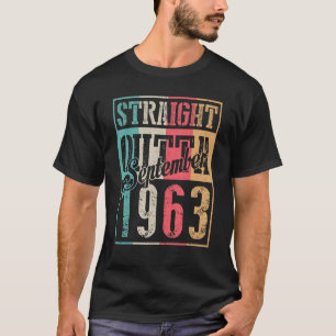 T-shirt Tout droit Septembre 1963 Joyeux anniversaire 59