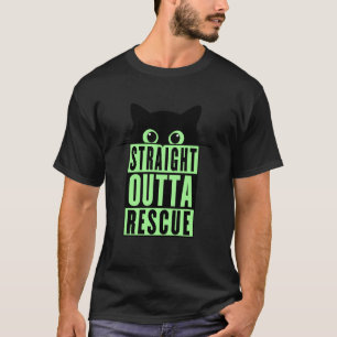 T-shirt Tout droit sortie du sauvetage Chat noir Hommes Fe