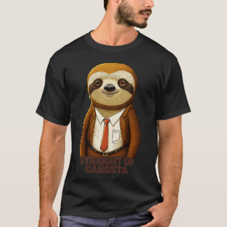 T-shirt Tout droit vers Gangsta Sloth