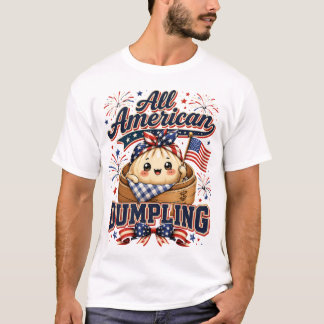 T-shirt Tout Dumpling Américain, Graphique de Nourriture P