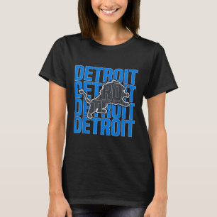 T-shirt Tout en détermination - Detroit Cool Retro Lion Am