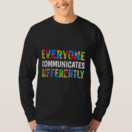 T-shirt Tout Enseignant Autisme Différente S (Devant)