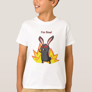 T-shirt Tout est beau mème avec lapin noir