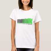 T-shirt Tout est musique Citation vert Code barre Equalize (Devant)