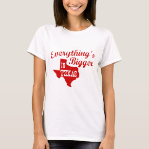 T-shirt Tout est plus grand au Texas State Shape Shirt