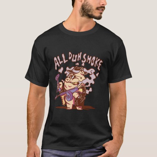 T-shirt Tout Fumer Cochon Drôle Fumer (Devant)
