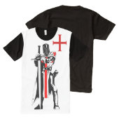 T-shirt Tout Imprimé Édition limitée de Templar de chevaliers (Devant et derrière)