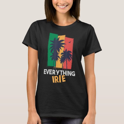 T-shirt Tout Irie Reggae Thème Jamaican Tee (Devant)