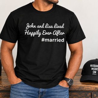 T-shirt Tout juste marié Mariage Lune de miel Enterrement