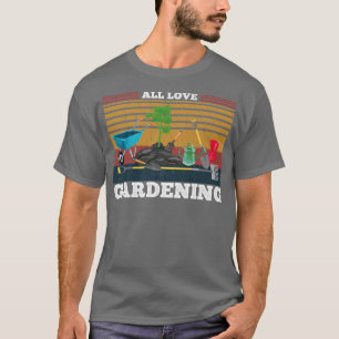 T-shirt tout l'amour jardinage, la vie d'un jardinier ferm