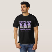 T-shirt Tout le cancer Lavender Ribbon Gnome (Devant entier)