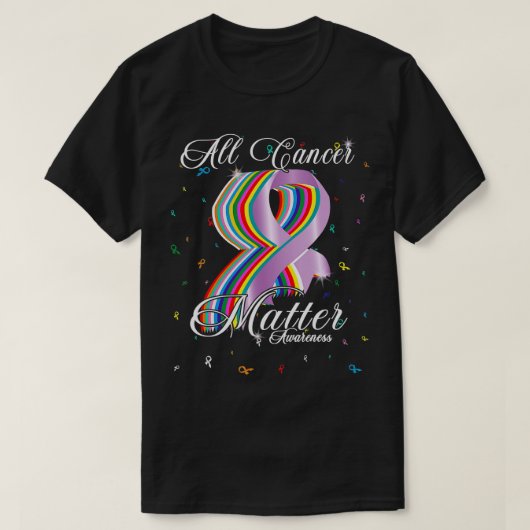 T-shirt Tout le cancer Matt Sensibilisation coloré Ribbon (Design devant)