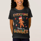 T-Shirt Tout Le Monde Aime Ginger Cute Gingerbread Cookie (Devant)